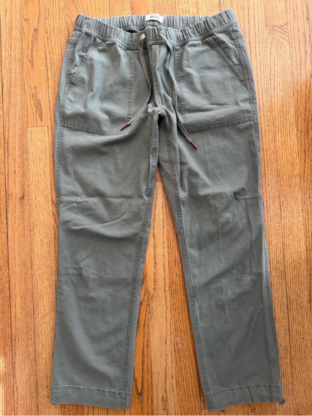 Alpine Design Olive Green Jogger Pants Size L Elastic Waist Utility Casual - Picture 6 of 10